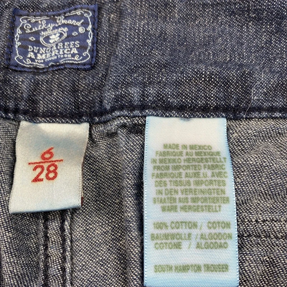 LUCKY BRAND DUNGAREES Flare Leg Women's Low Rise Jeans Flap Pockets 6/28 7W10208 - Picture 6 of 13